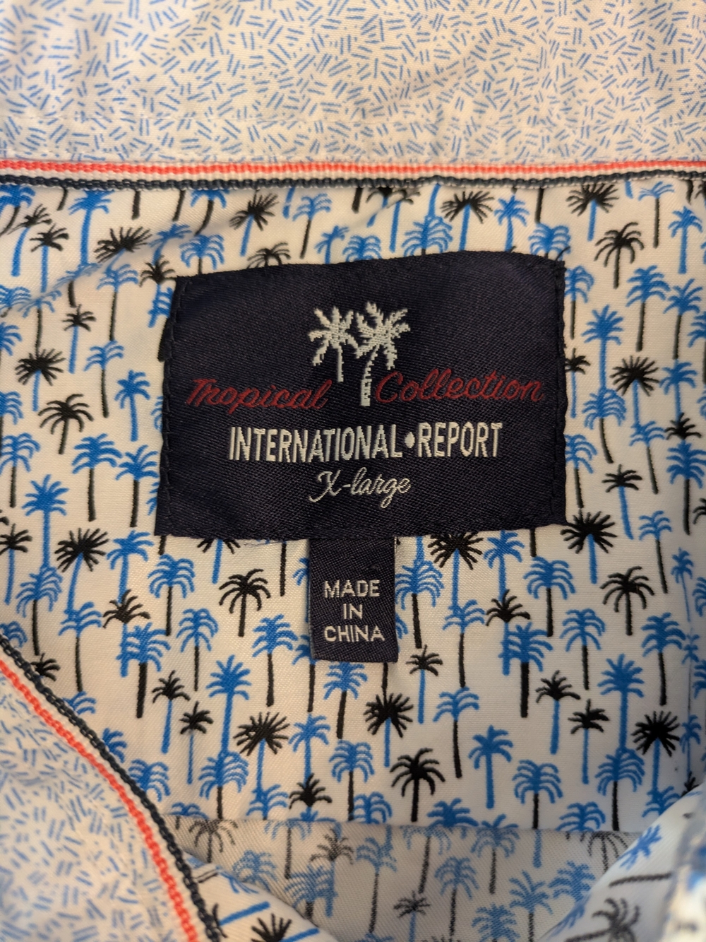 International Report Men’s Blue & Black Palm-Print